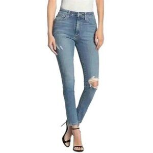Joe's Jeans High Rise Skinny Ankle Distressed Light Wash Size 28